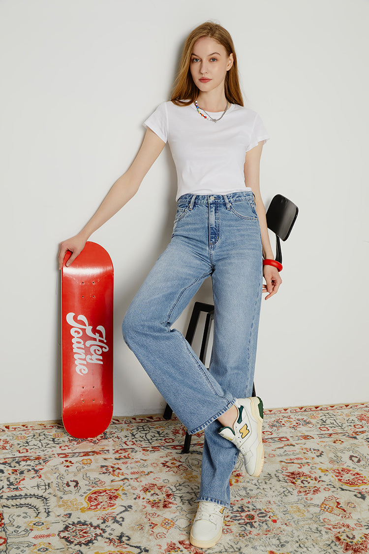 Coney Island Whitefish High Rise Wide Jeans HJ007