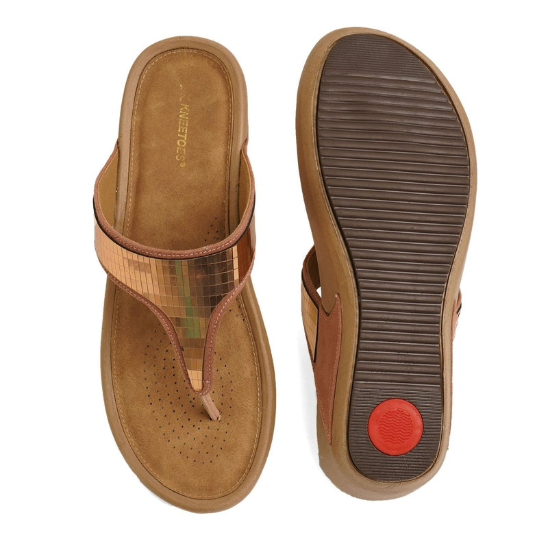 Paloma- Brown Thong Slip-Ons