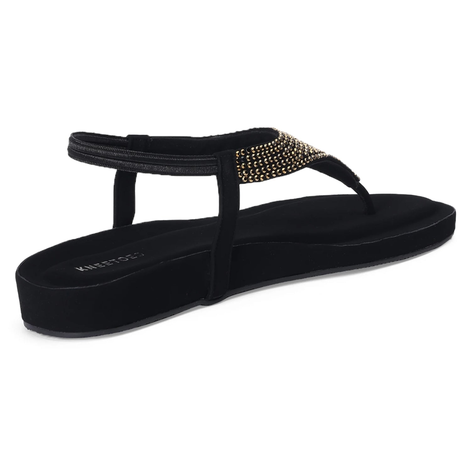 Ebony - Black Thong Sandals
