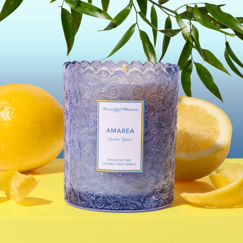 Amarea Sicilian Lemon Natural Candle 8oz Kaia Collection
