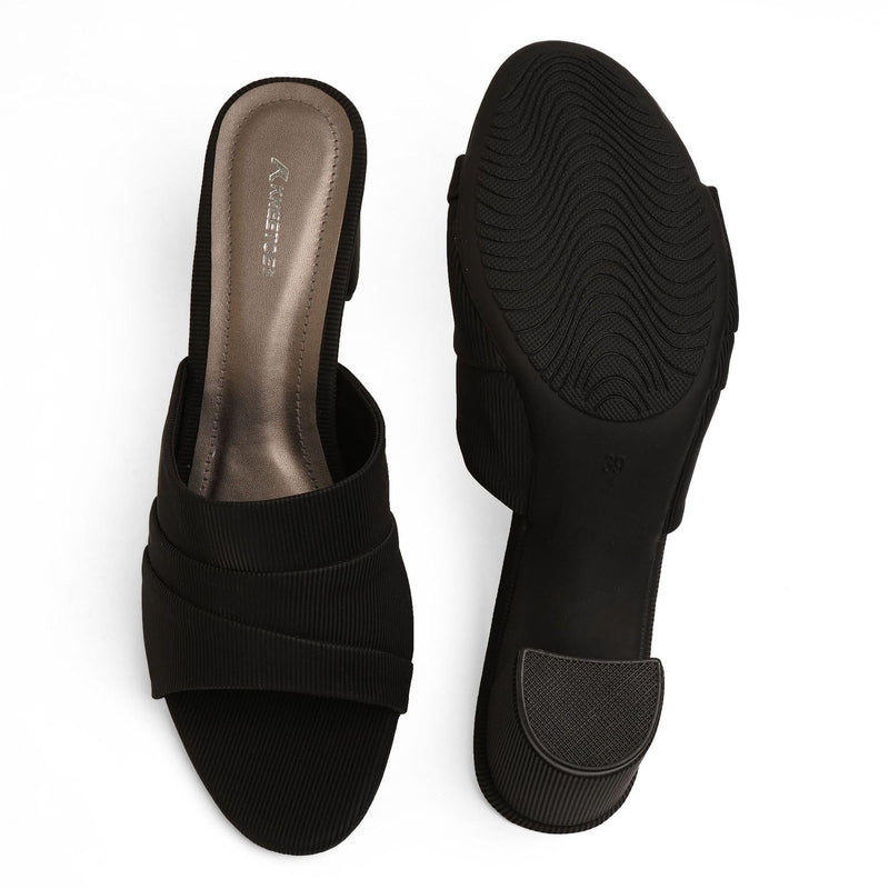 Aurelia- Black Block Heels