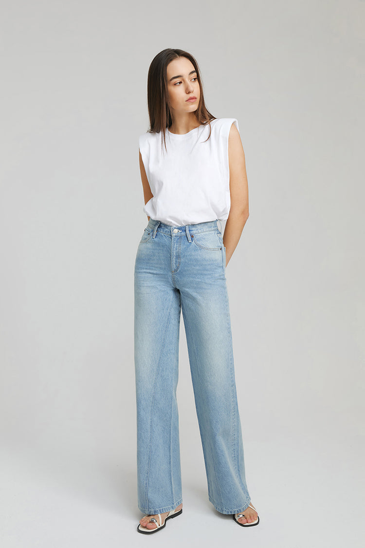 Angeles High Rise Baggy Jeans HJ103