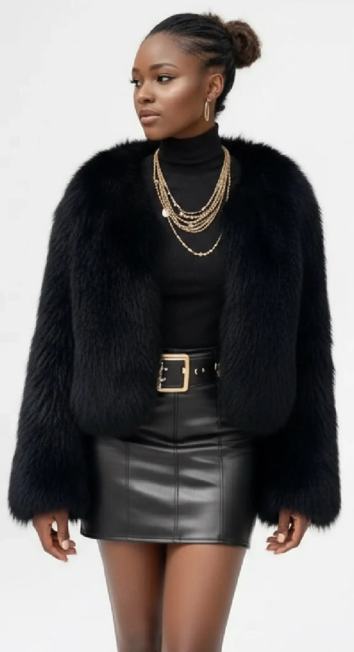 Elegant Imitation Fur Jacket