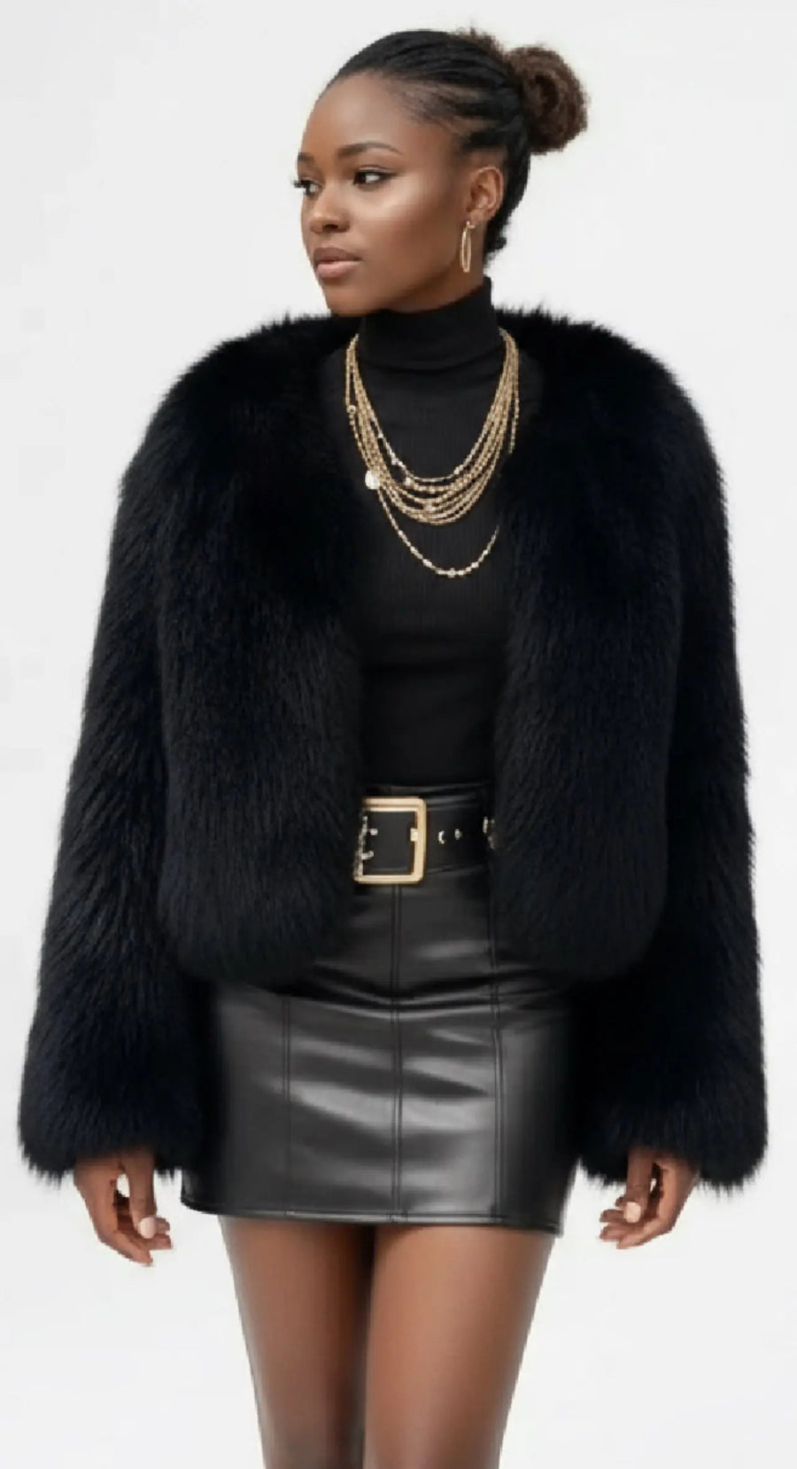 Elegant Imitation Fur Jacket