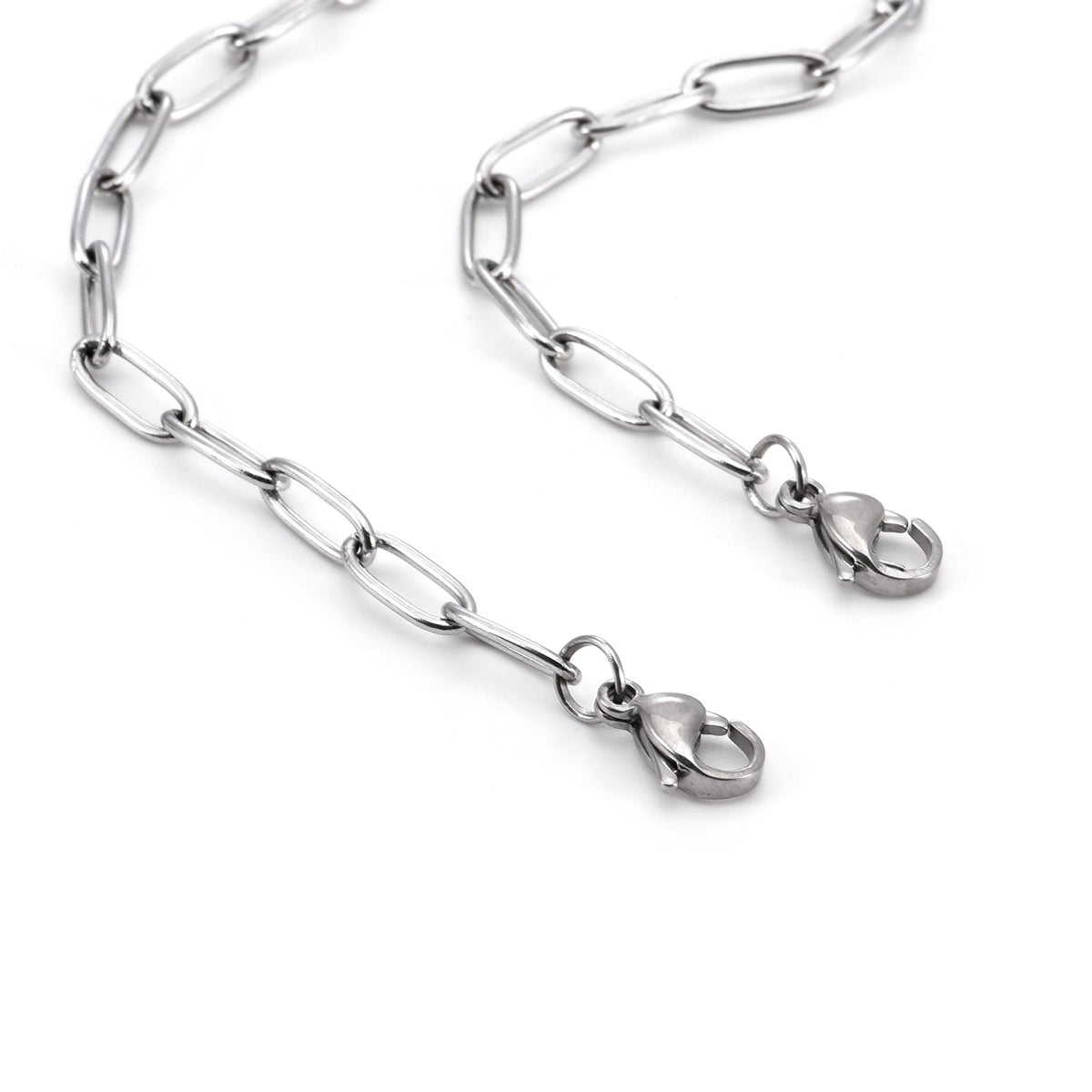 C400W B.Tiff 2 Clasps Oval Paperclip Link Chain Necklace/ 32"