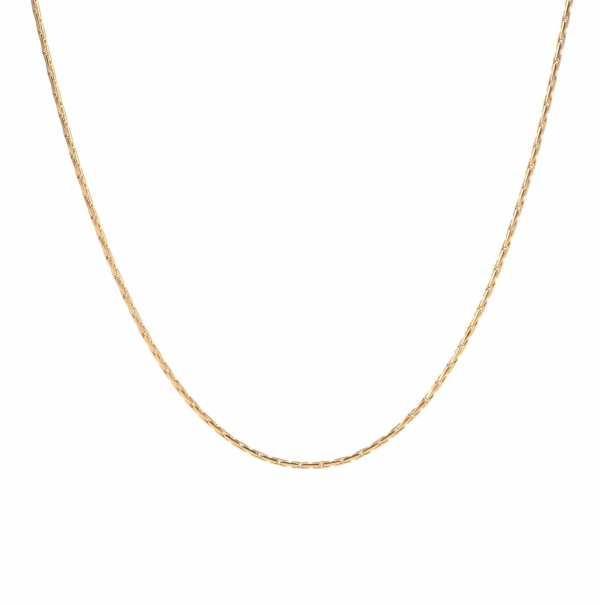 C031G B.Tiff Gold Diamond Cut Chain Necklace/ 1.3mm (An exclusive clasp design)