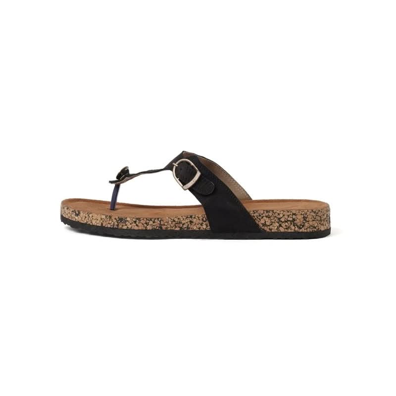 Olivia - Black Cork Sandals