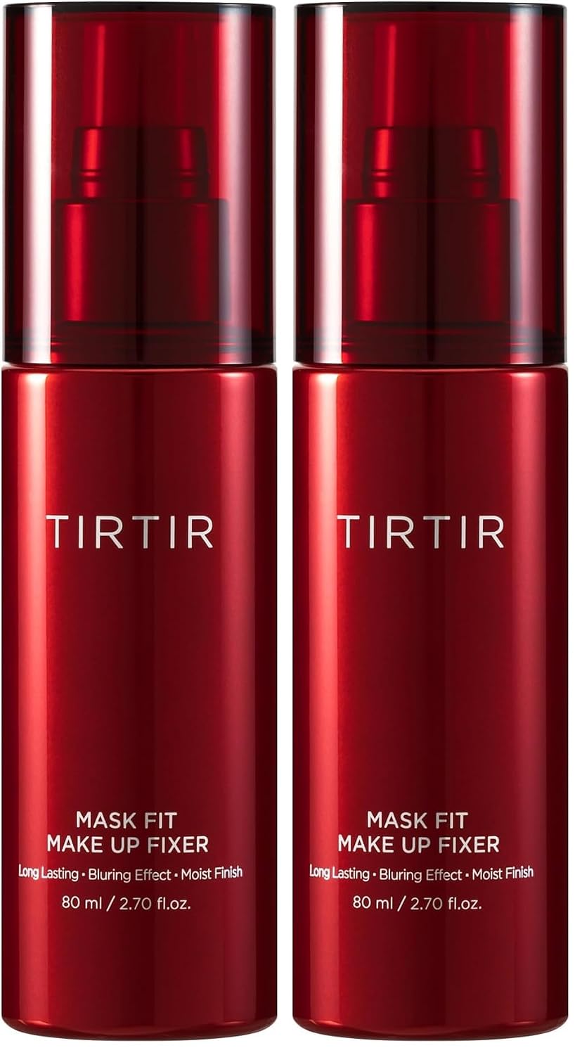 TIRTIR Waterproof Setting Spray – 24 Hour Long Lasting Fix, Sweatproof Water Resistant Makeup Finisher – Ethanol Free, Semi Matte Finish para piel grasa.