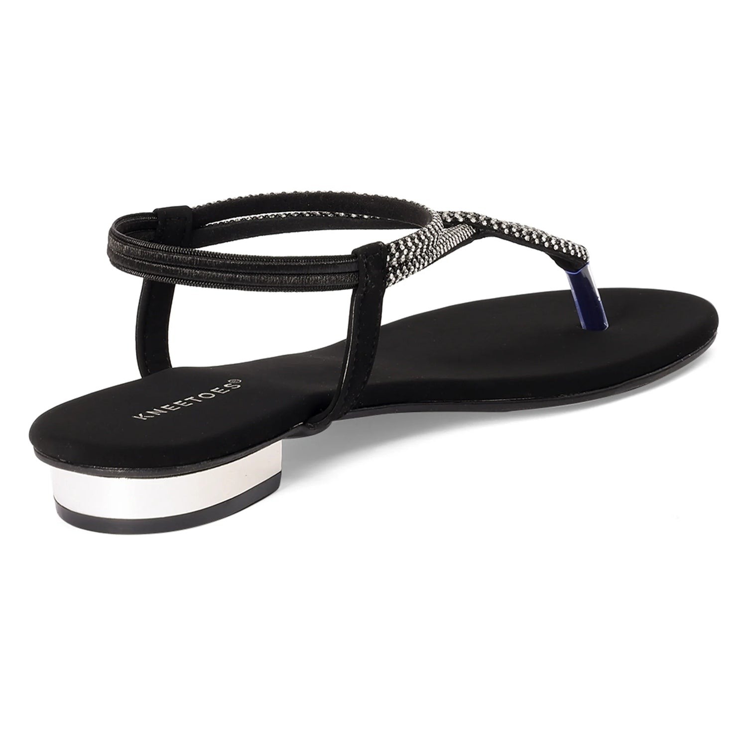 Liora - Black Thong Sandals