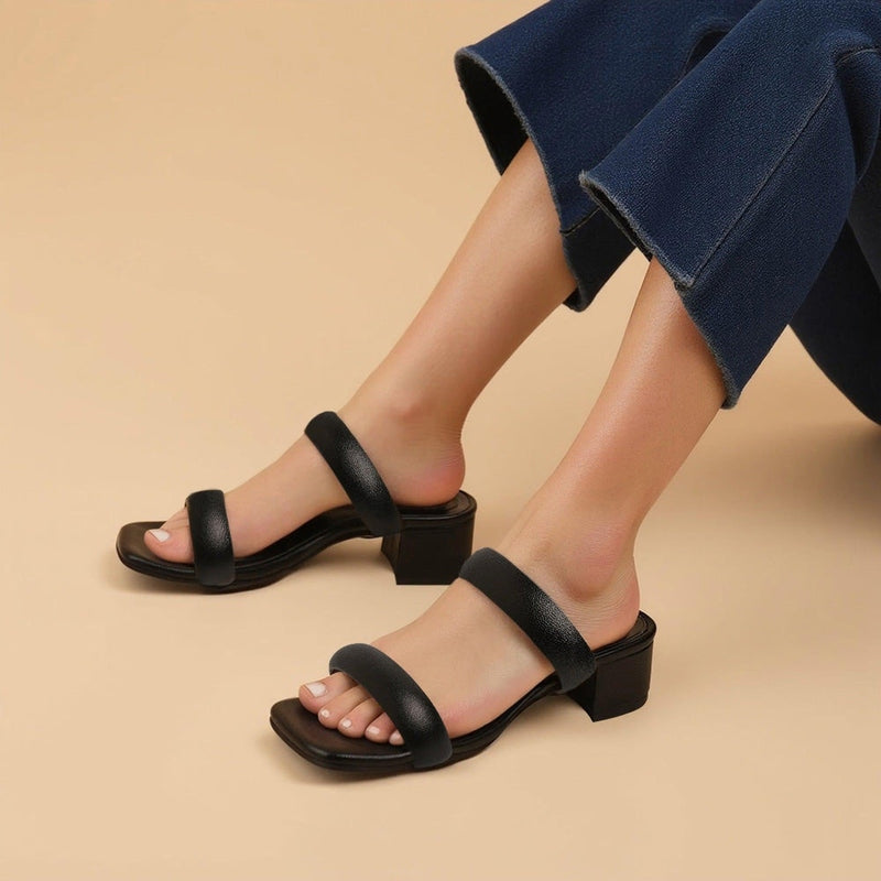 Brillara - Black Block Heels