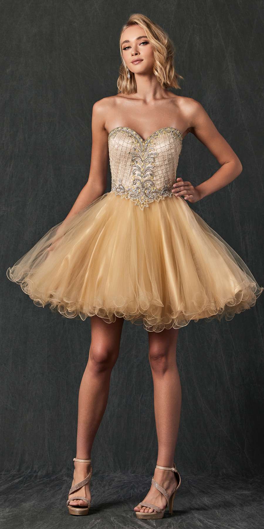Juliet 778 Sweetheart Neckline Corset Back Dress