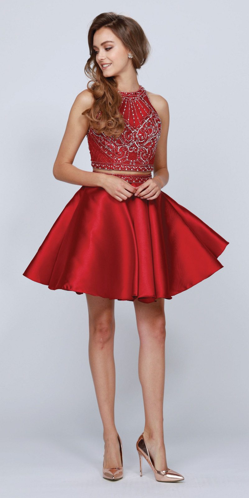 Juliet 811 Two-Piece Short Dress Cut-Out Back