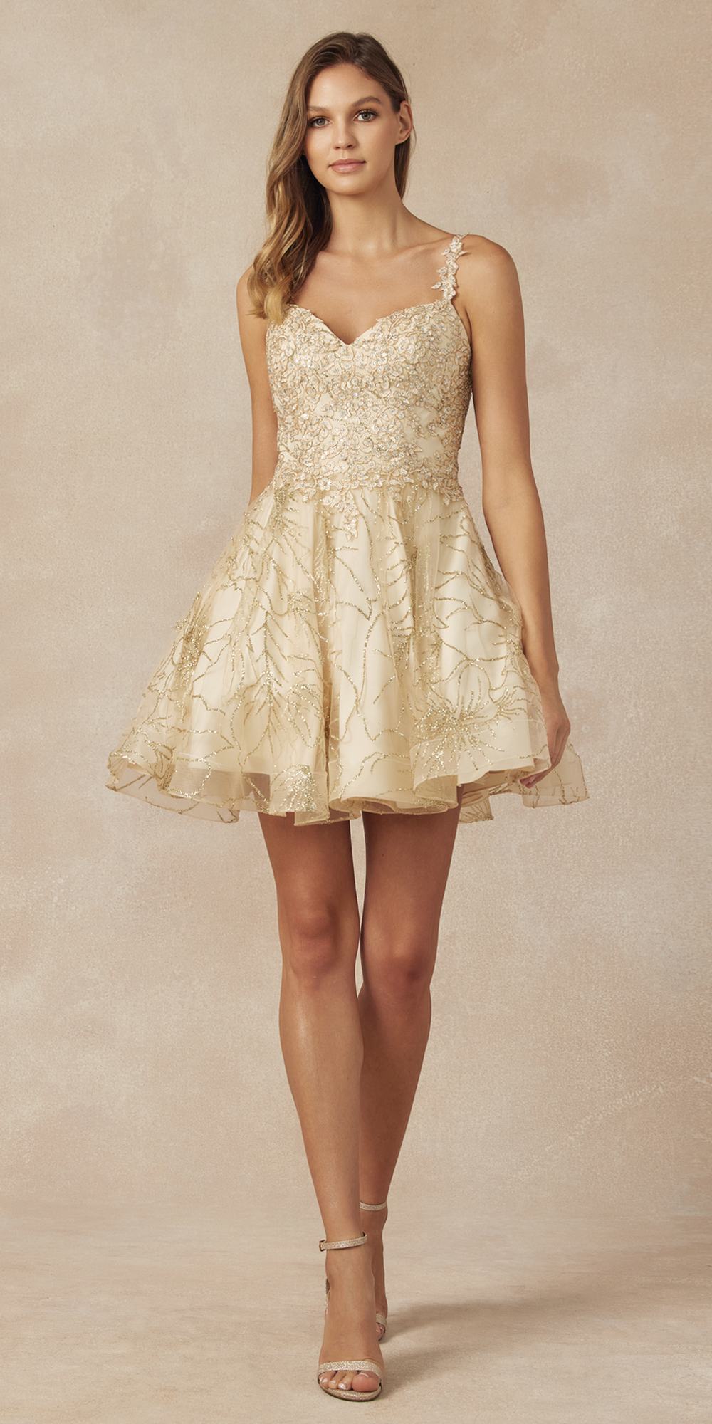 Juliet 838 Homecoming Short Dress Applique and Glitter