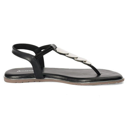 Bella - Black Thong Sandals