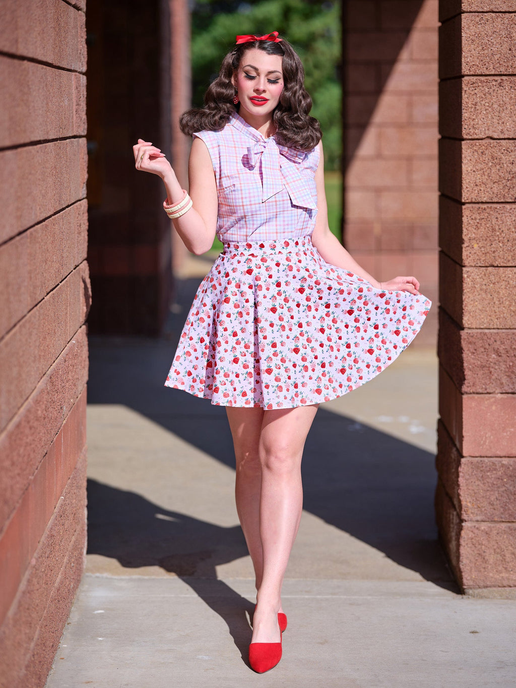 Plaid Bow Top - 4X only, 1 left!