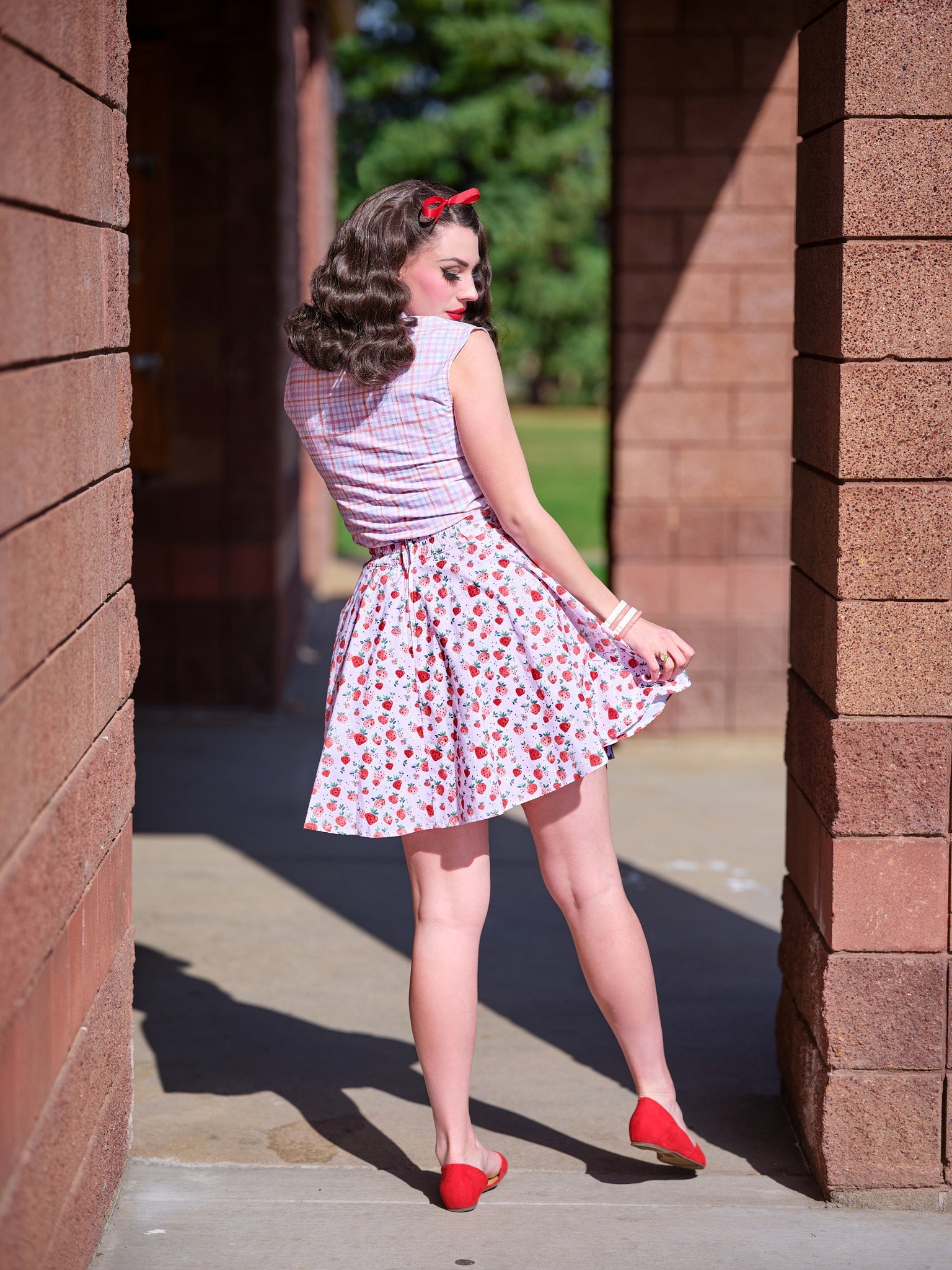 Plaid Bow Top - 4X only, 1 left!