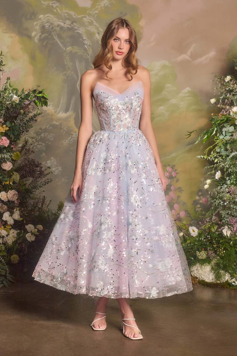 Andrea & Leo A1485 Strapless Sweetheart Romantic A-Line Dress