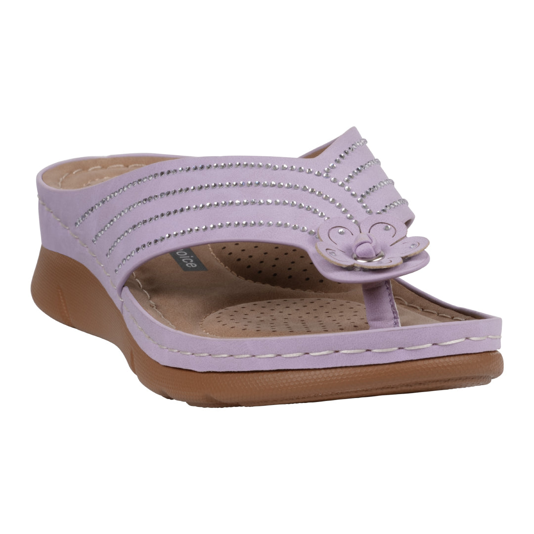 Women's Amari Flower Thong Flat Comfort Sandals