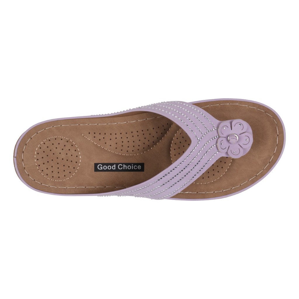 Women's Amari Flower Thong Flat Comfort Sandals