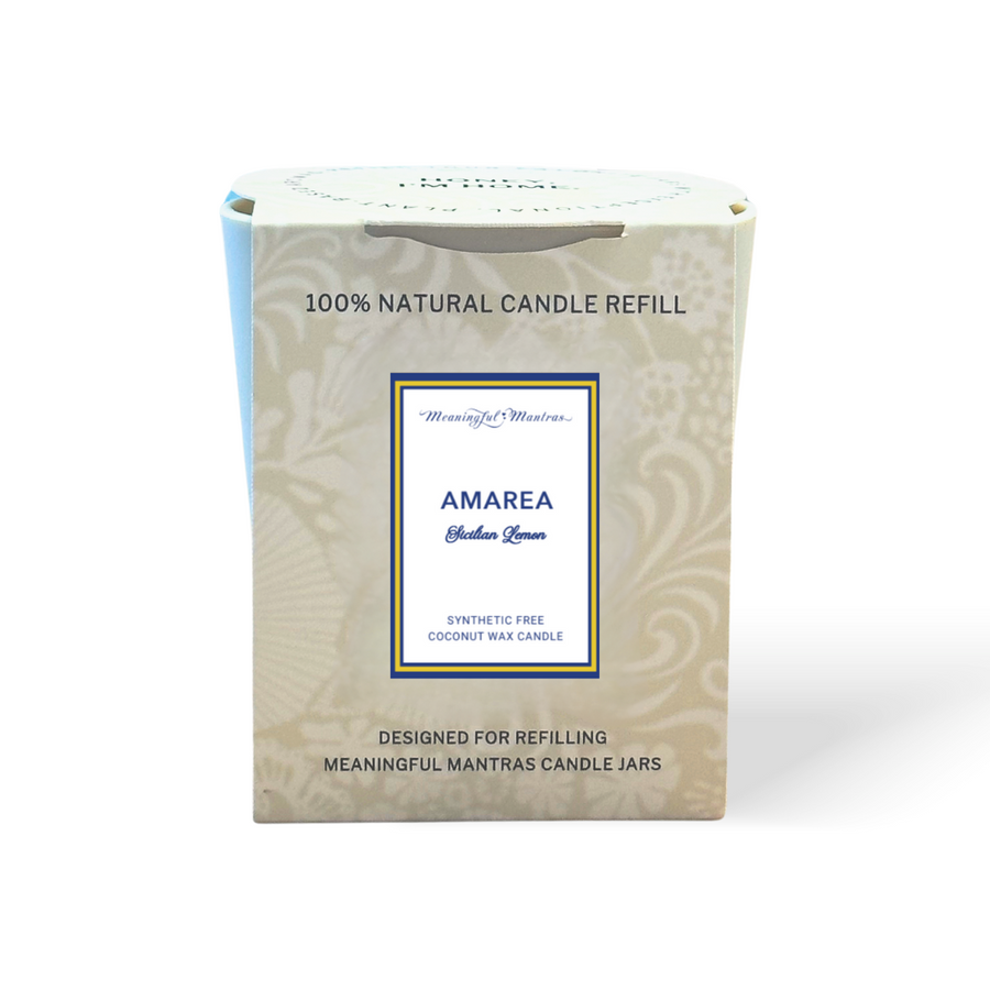 Amarea Sicilian Lemon Natural Candle 8oz Kaia Collection Refill