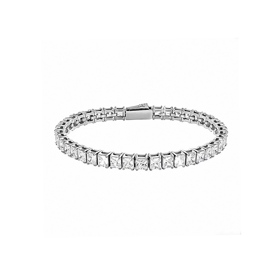 BG405W B.Tiff Princess Cut 5mm Tennis Bracelet