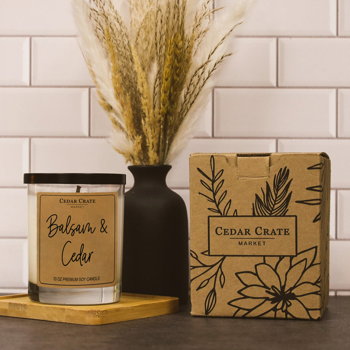 Holiday Candles - Balsam + Cedar Fraser Fir Real Tree Scent