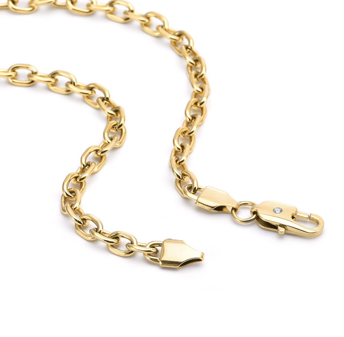 C007G B.Tiff Gold Cable Link Chain Necklace/ 5mm