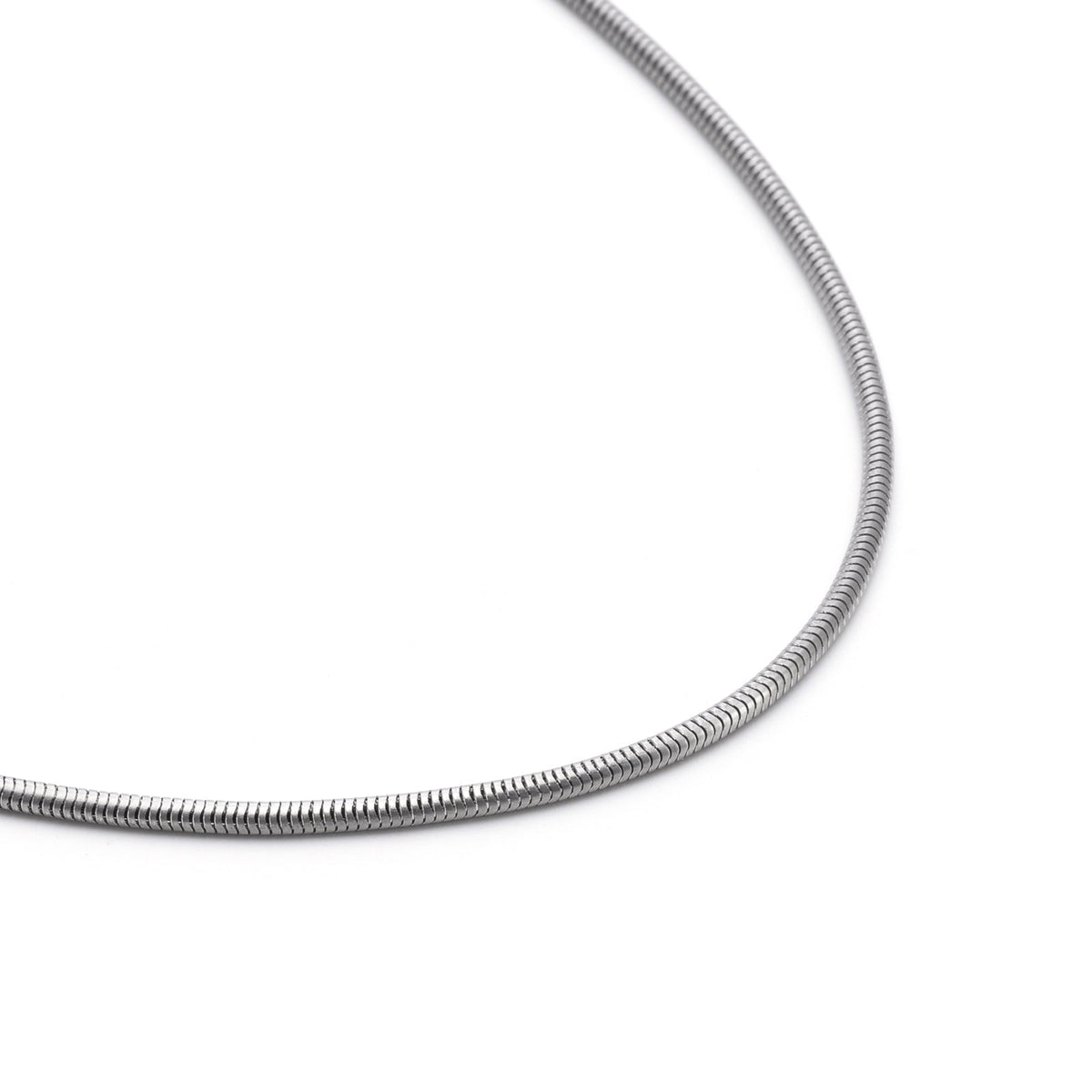 C060W B.Tiff Coil Chain Necklace/ 2mm Thick (An exclusive clasp design)