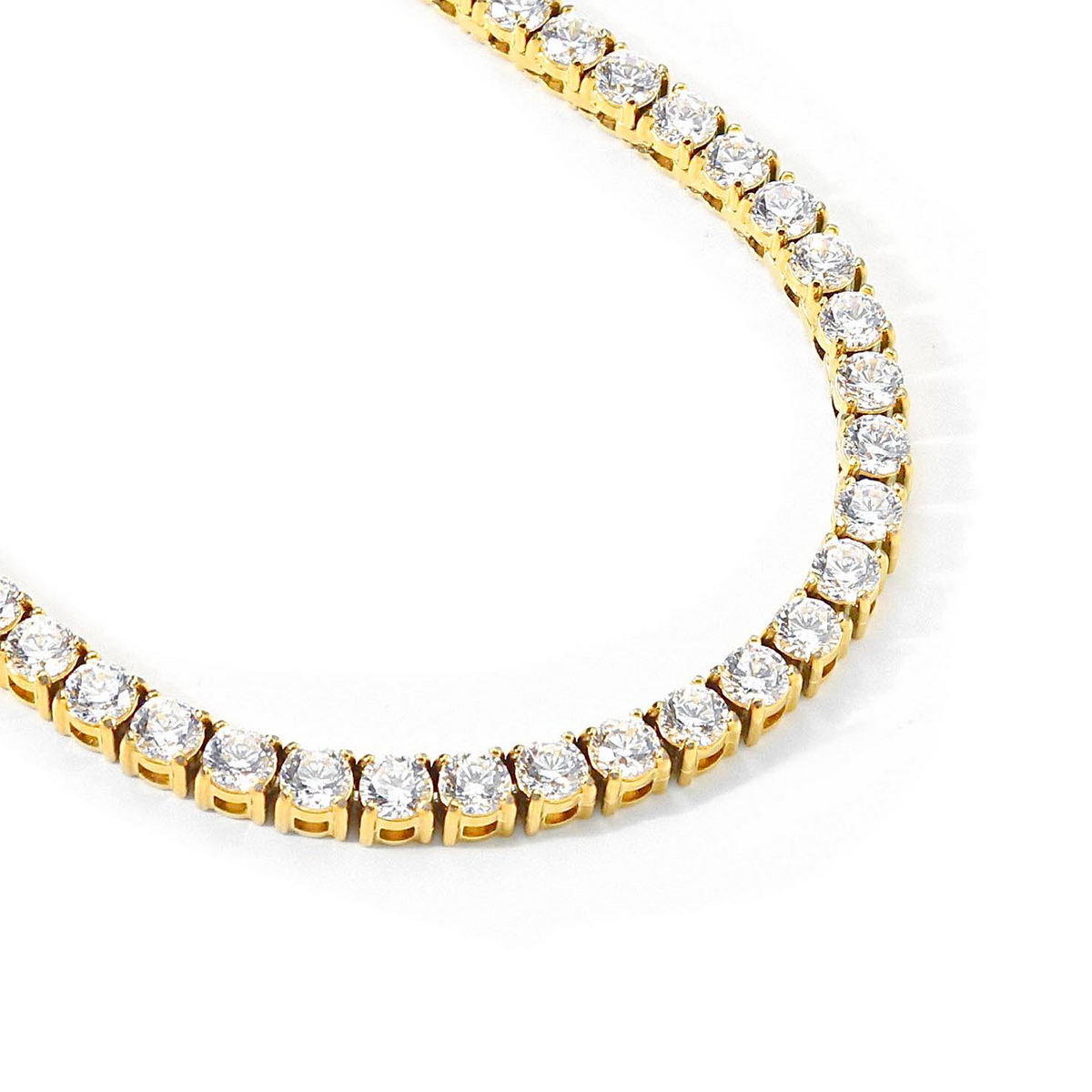 C103G B.Tiff Gold Tennis Necklace/ 3mm