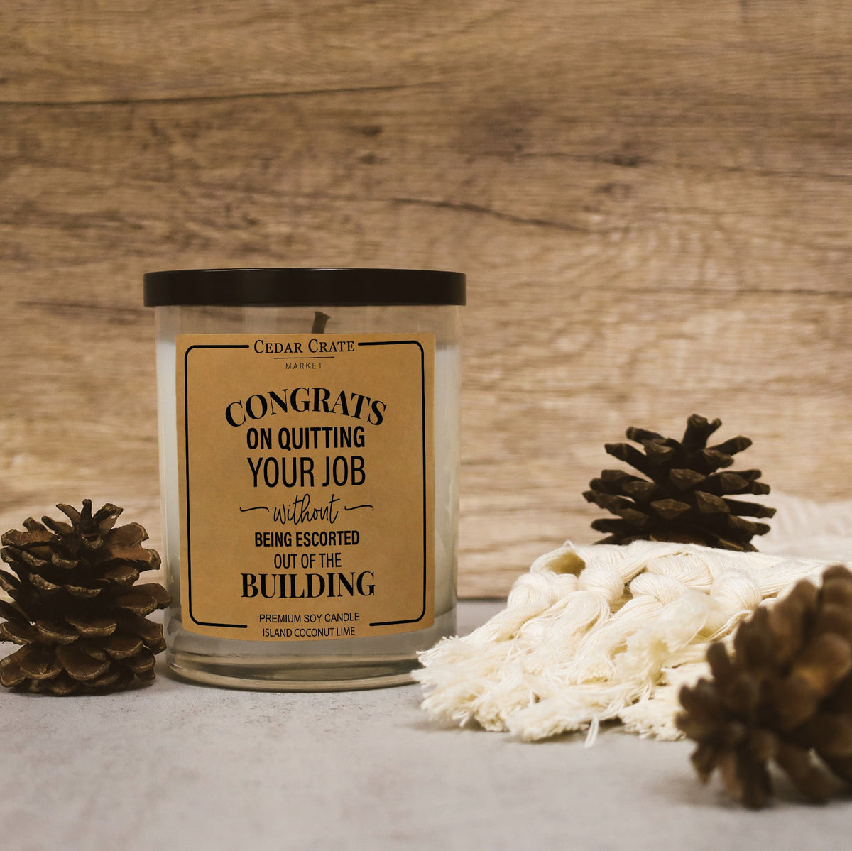 New Job Candles - Congrats On Quitting Without An Escort