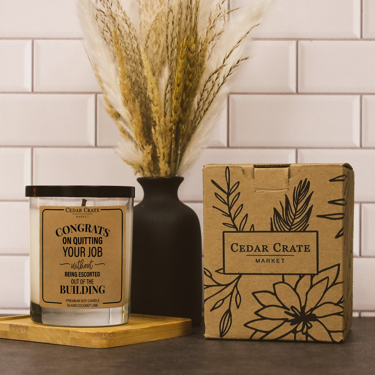 New Job Candles - Congrats On Quitting Without An Escort