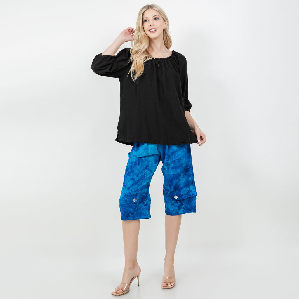 Gail Capri Pant with Pockets! 100% Cotton Gauze