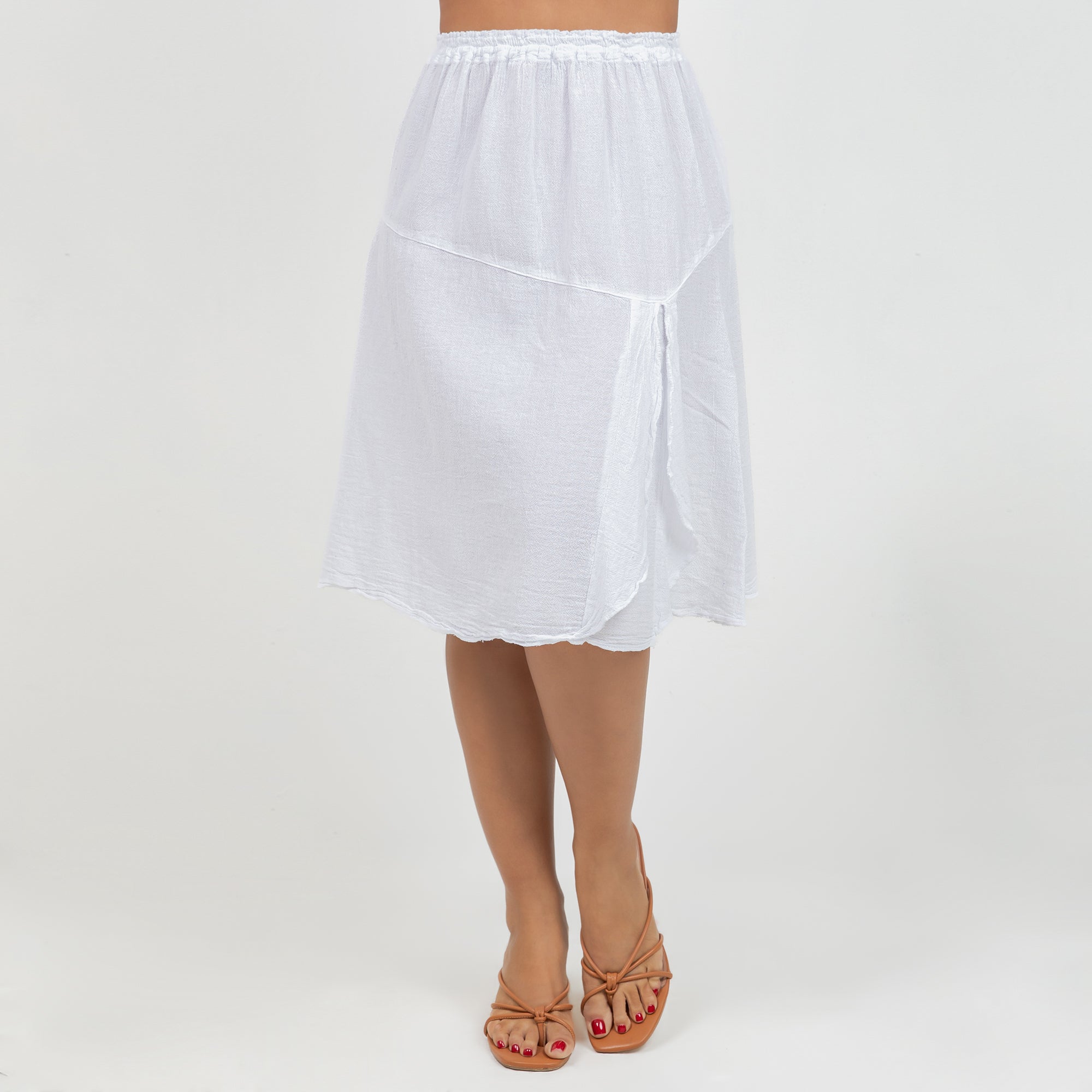 New Hannah - Lovely Knee Length Skirt 100% Cotton Gauze