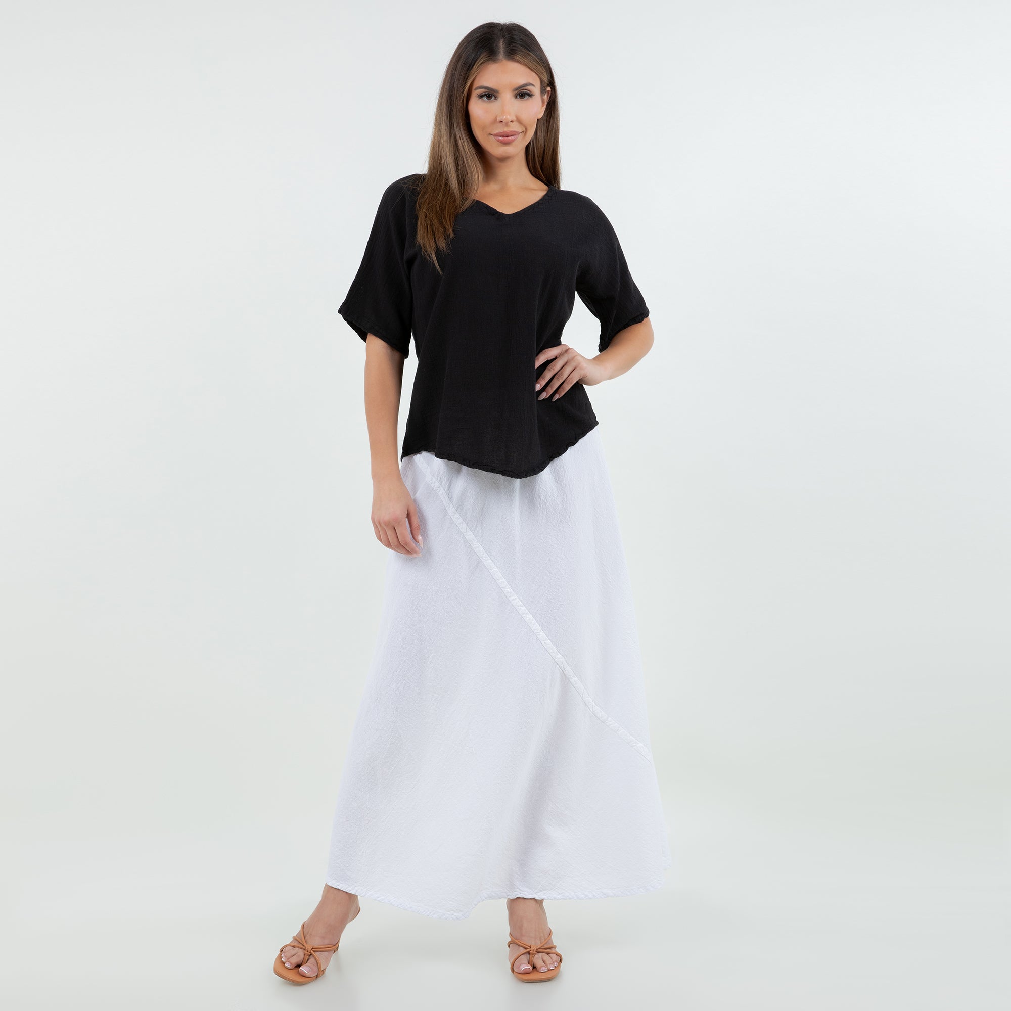 Ally - Your "Go To" resort style Skirt 100% Cotton Gauze