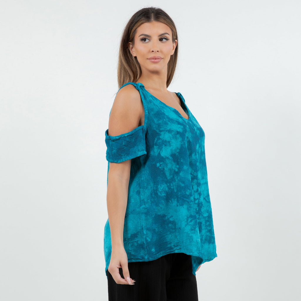 Mylie Cold Shoulder Top 100% Cotton Gauze