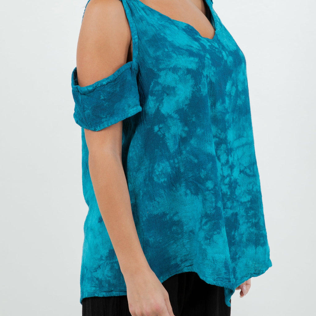 Mylie Cold Shoulder Top 100% Cotton Gauze