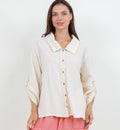 Sloanne Button-Up  100% Cotton Gauze