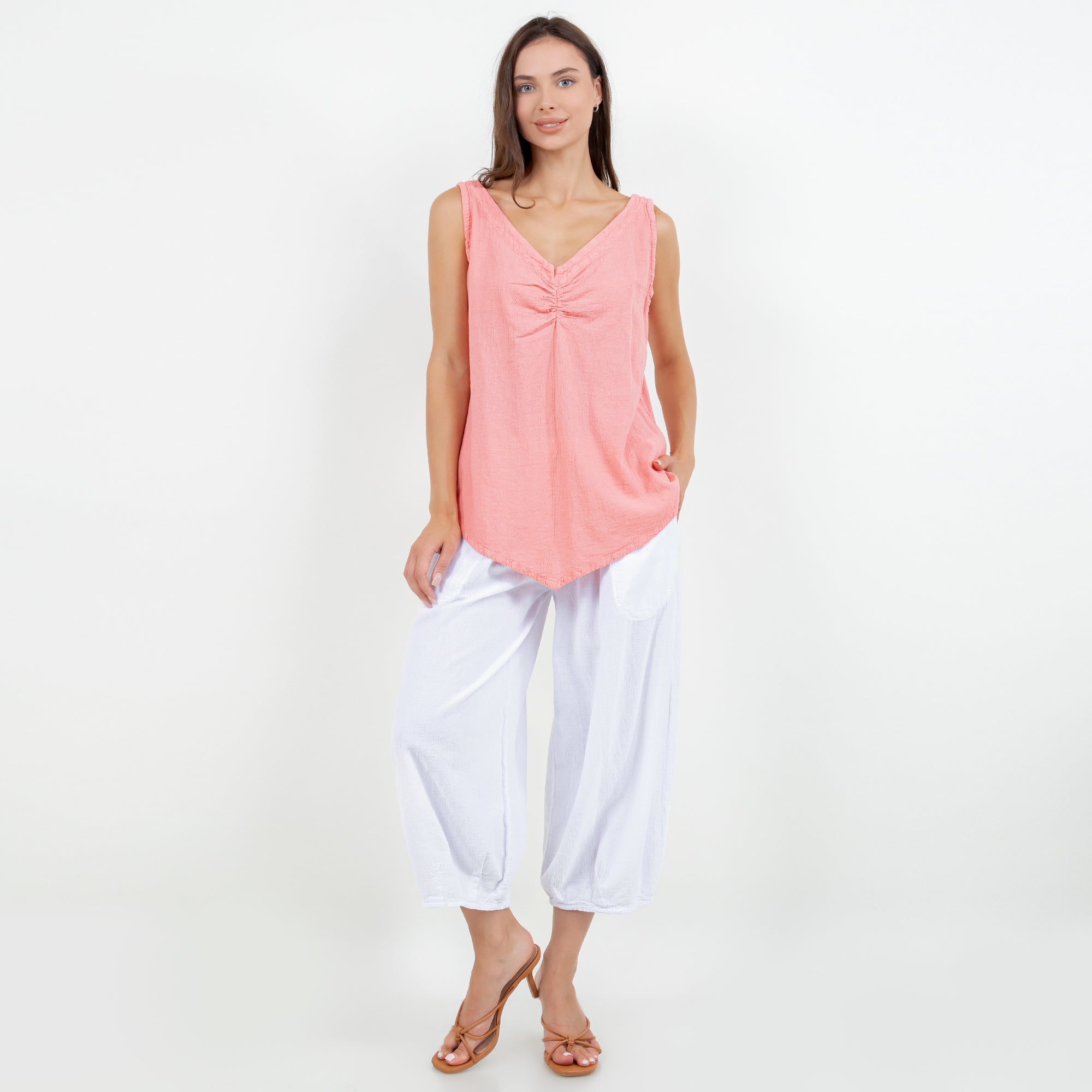 Women's 100% Cotton Gauze Dominica Tank Top