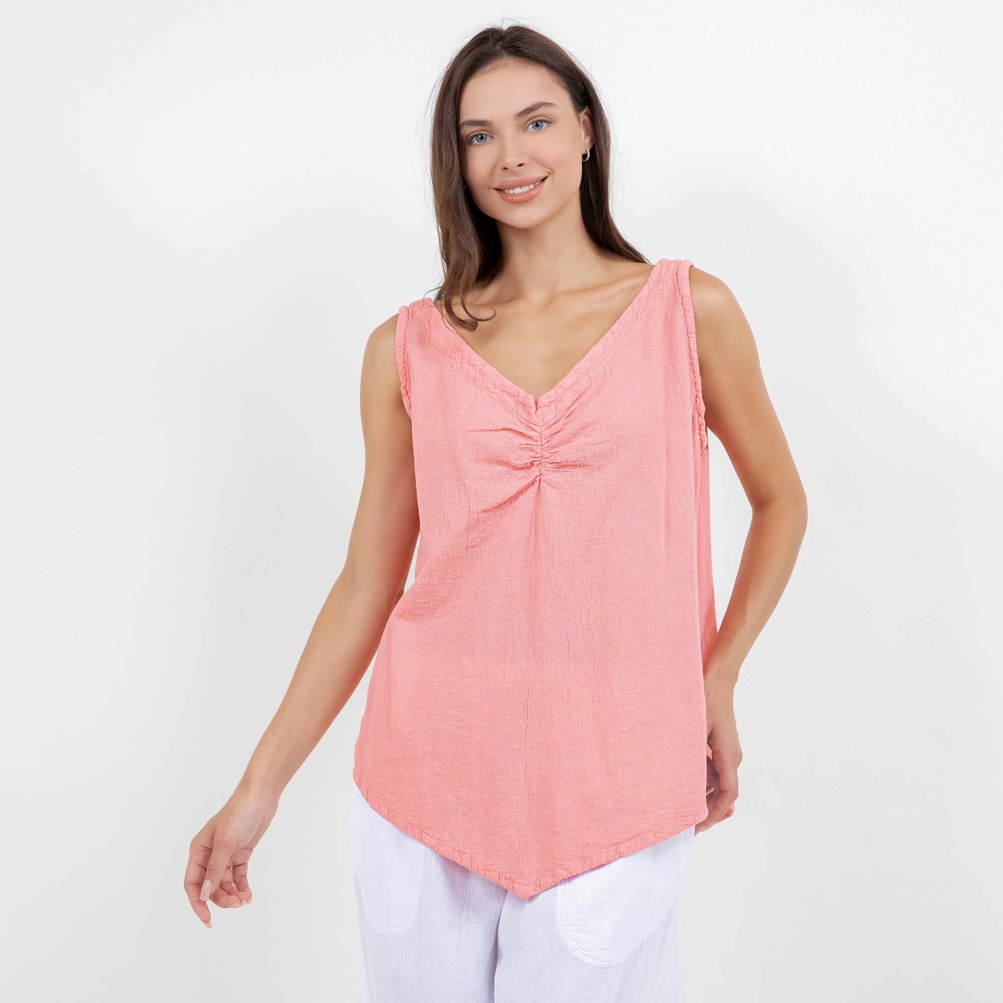 Women's 100% Cotton Gauze Dominica Tank Top