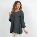 Lu V-Neck Top 100% Cotton Gauze