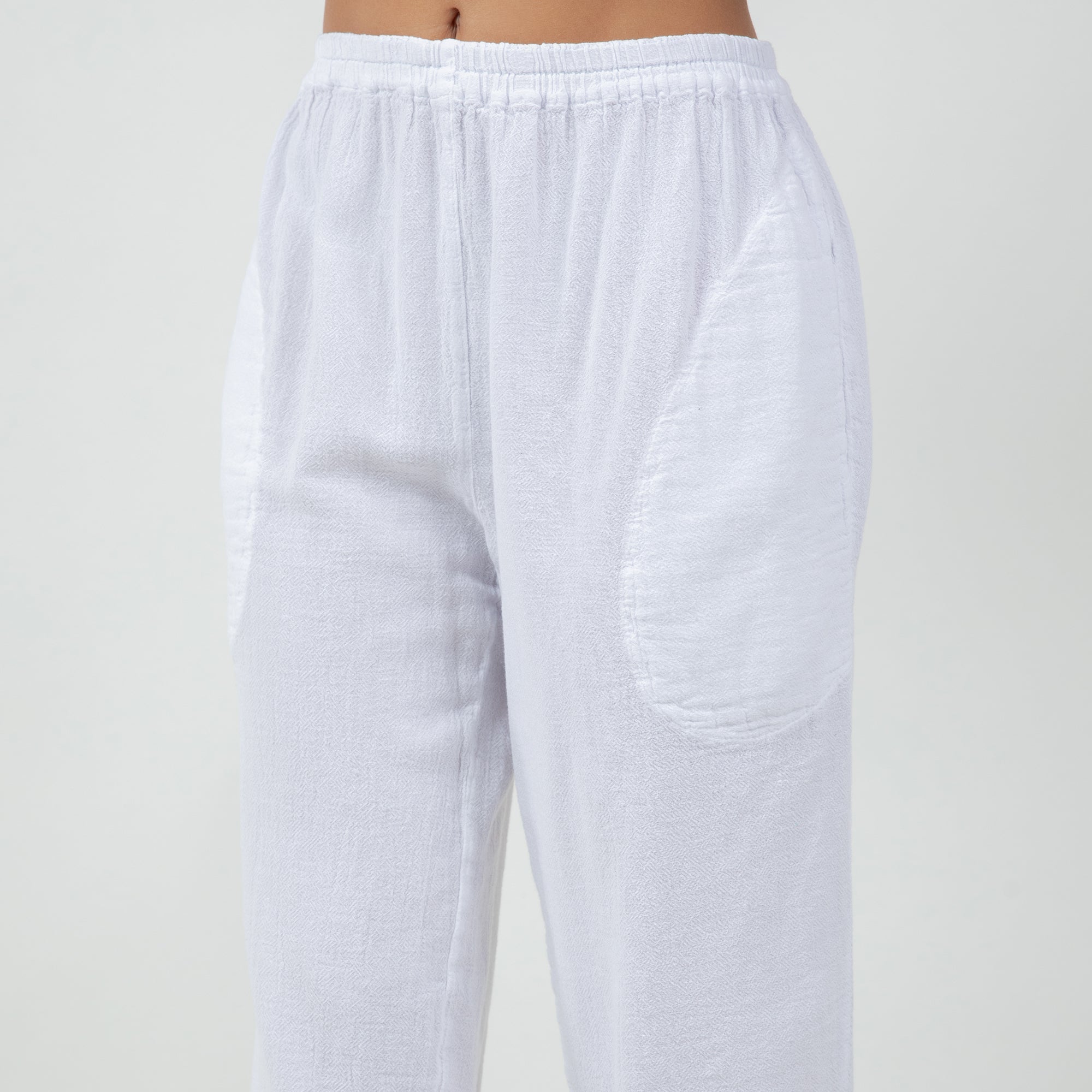 Women's Cotton Gauze Nydia Capri With Pockets