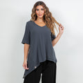 Dagny Top - Cotton Knit Accents Overlay a Fun Sidekick 100% Cotton Gauze