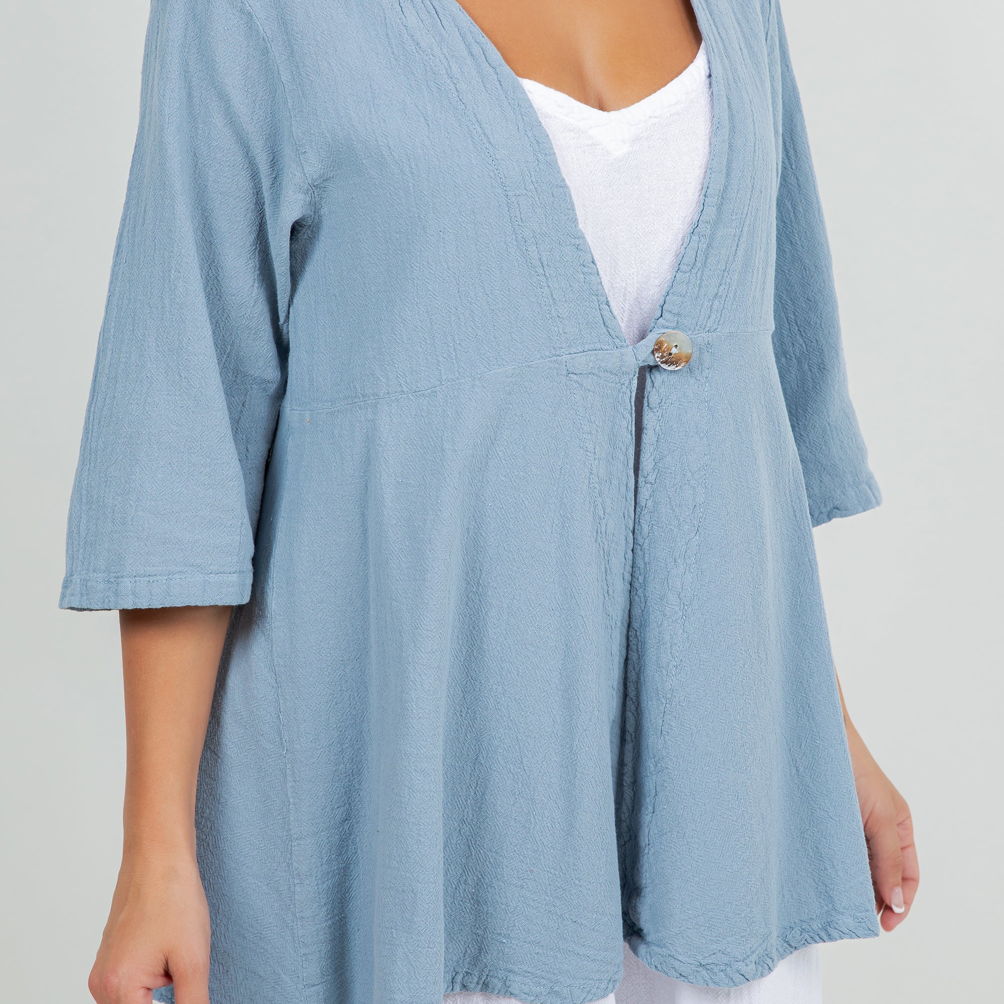 Chinatown Elbow Length Cotton Gauze Jacket