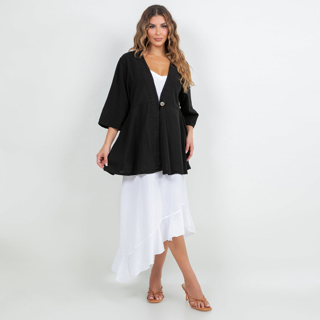 Chinatown Elbow Length Cotton Gauze Jacket