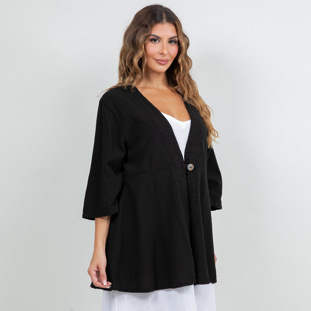 Chinatown Elbow Length Cotton Gauze Jacket