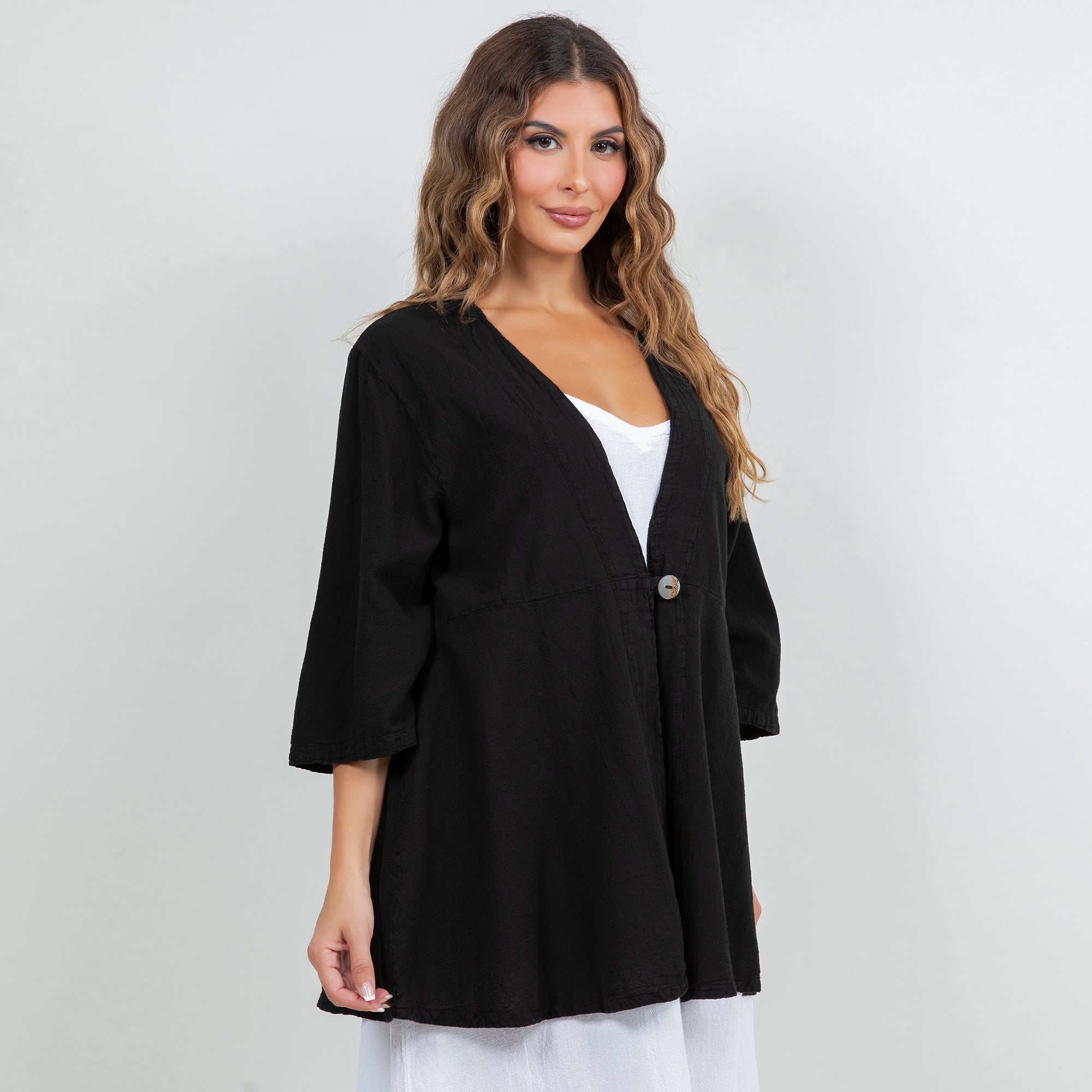 Chinatown Elbow Length Cotton Gauze Jacket