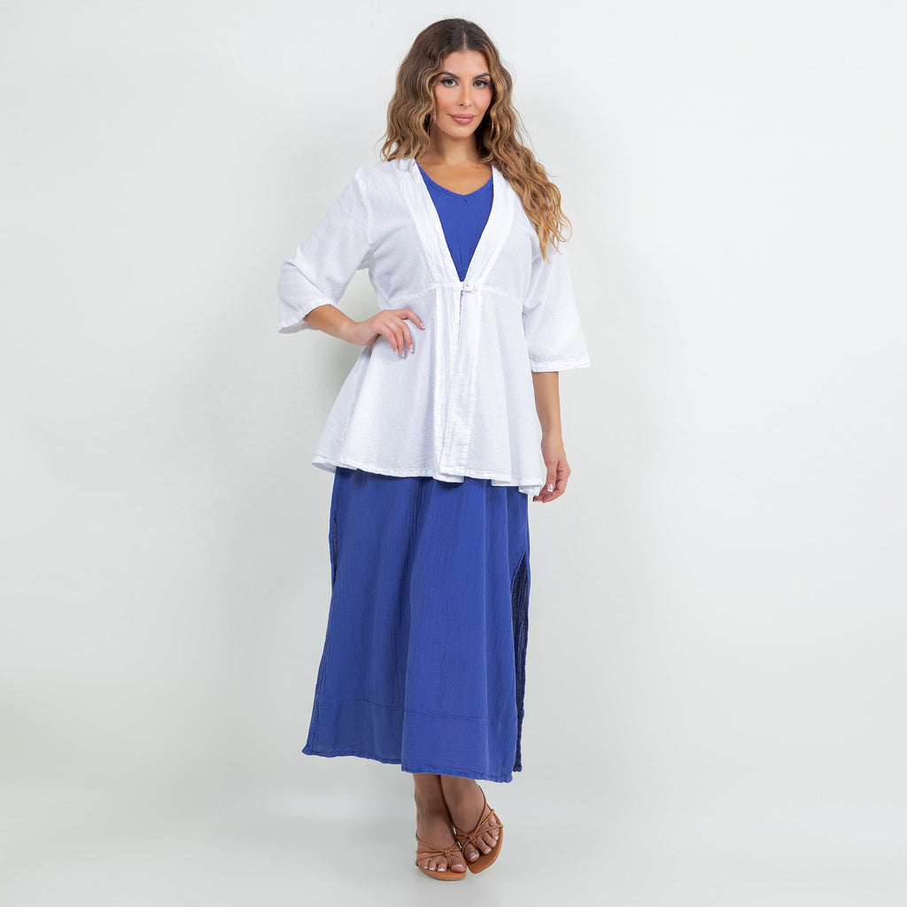 Chinatown Elbow Length Cotton Gauze Jacket