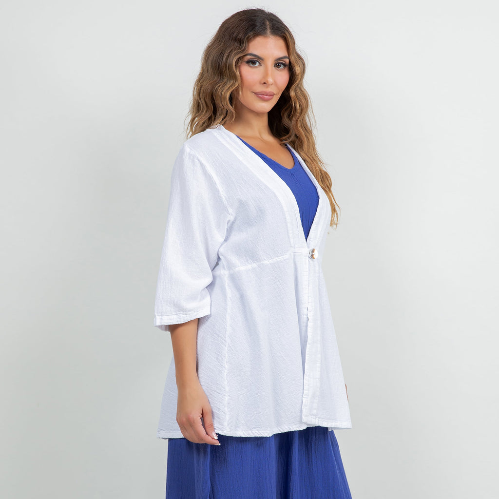 Chinatown Elbow Length Cotton Gauze Jacket
