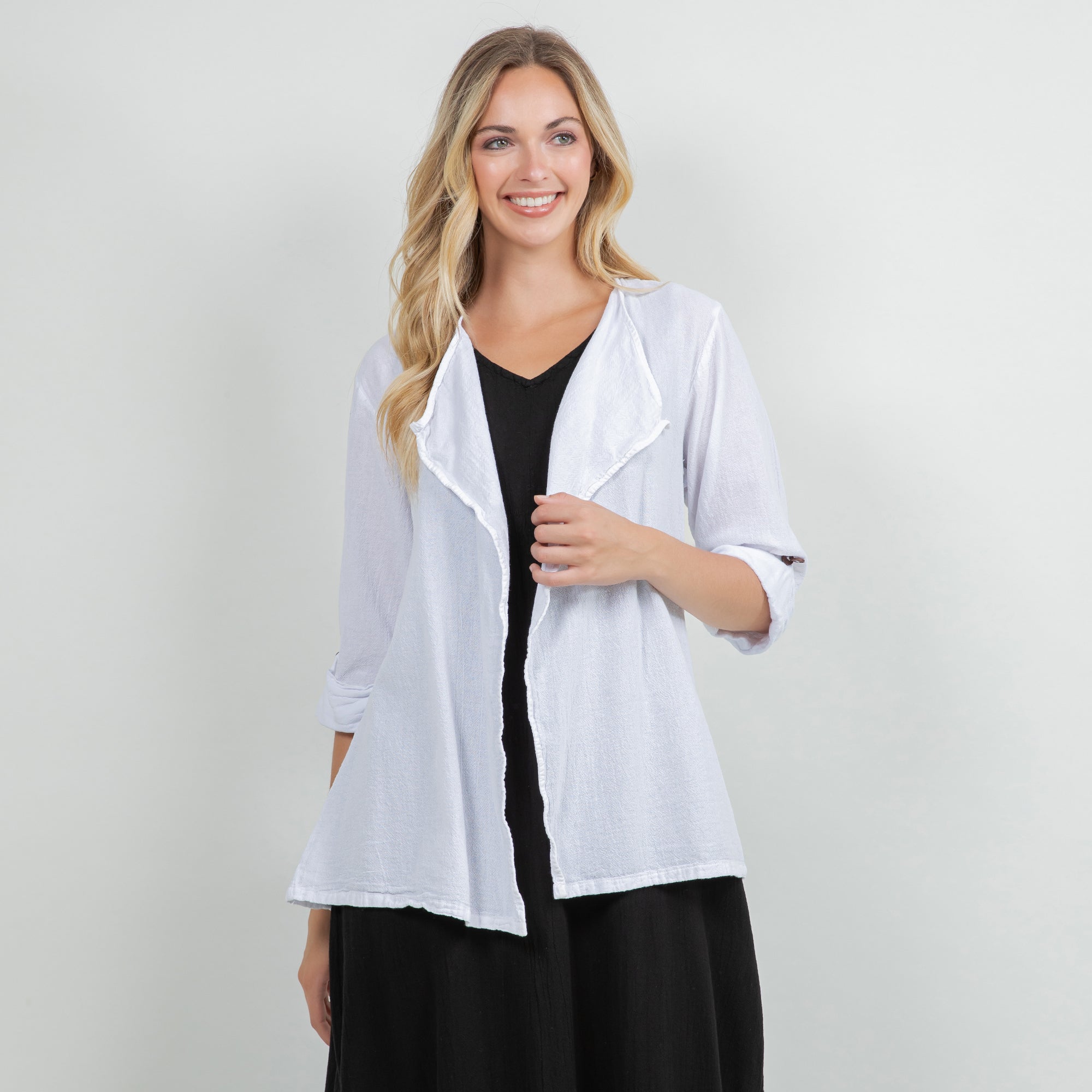 Jeanne Bolero Resort Wear Jacket 100% Cotton Gauze
