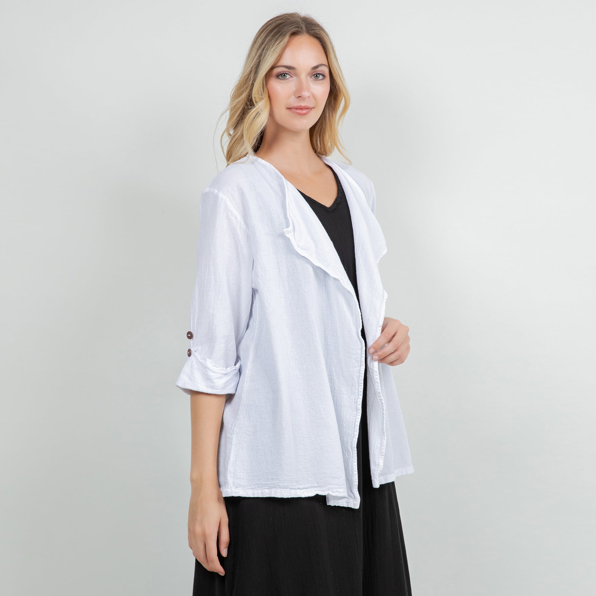 Jeanne Bolero Resort Wear Jacket 100% Cotton Gauze